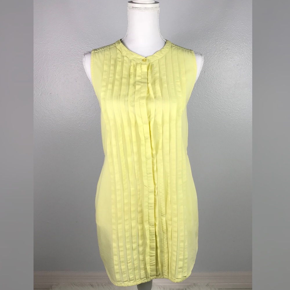 DKNY JEANS Medium Yellow Cotton Tank Top Tunic